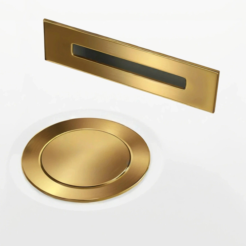 Corsan Mono wanna wolnostojąca przyścienna 170x80 biała + syfon złoty szczotkowany E030XLBGL