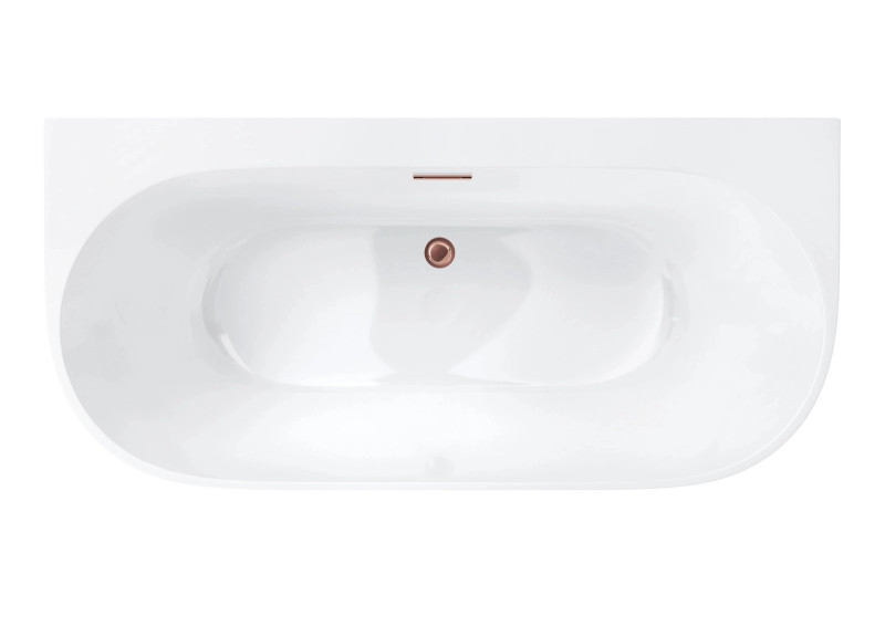 Corsan Mono wanna wolnostojąca przyścienna 170x80 biała + syfon miedź E030XLRG