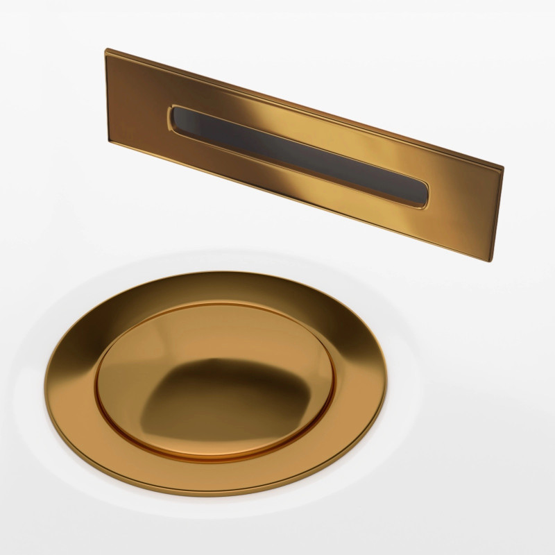 Corsan Mono E029 Slim wanna wolnostojąca przyścienna 160x75 biała + syfon miedź E029LSRG