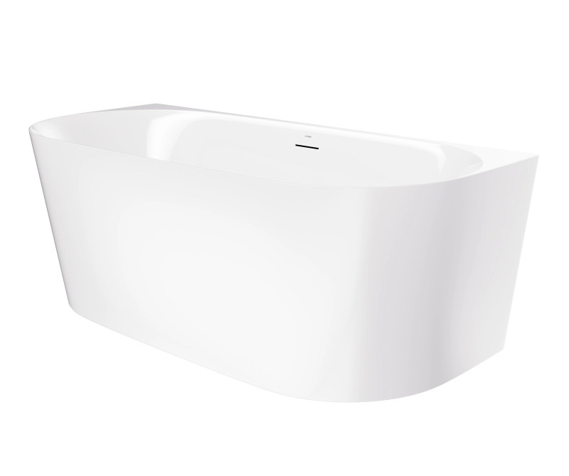 Corsan Mono V029 Slim wanna wolnostojąca przyścienna 160x75 biała + syfon chrom V029LSCH