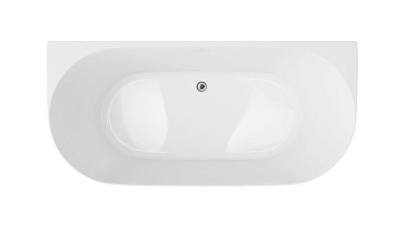 Corsan Mono V029 Slim wanna wolnostojąca przyścienna 160x75 biała + syfon chrom V029LSCH