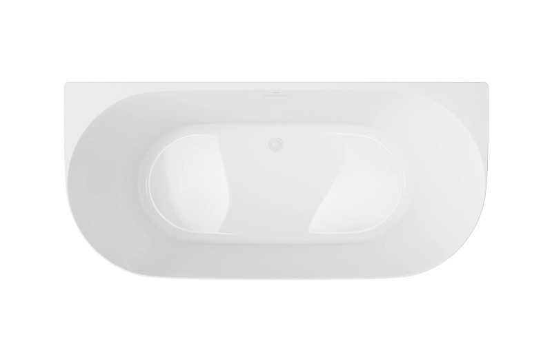 Corsan Mono V029 Slim wanna wolnostojąca przyścienna 160x75 biała + syfon biały V029LSWH