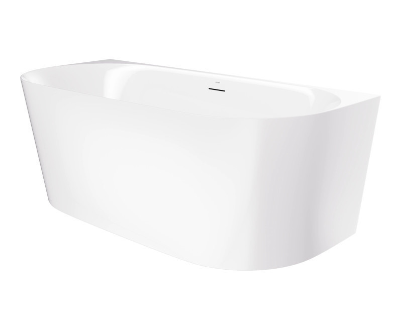 Corsan Mono V029 Slim wanna wolnostojąca przyścienna 170x75 biała + syfon miedziany V029XLSRG