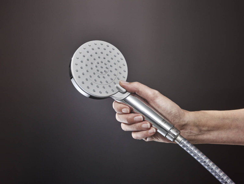 Hansgrohe Vernis Blend 200 1jet EcoSmart termostatyczny komplet wannowy z deszczownicą i wylewką chrom połysk 26079000