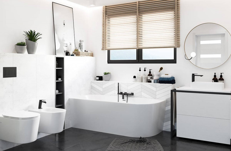 Corsan Intero E-230M wanna wolnostojąca przyścienna lewa 150x74,5 biała E230MLCHAC