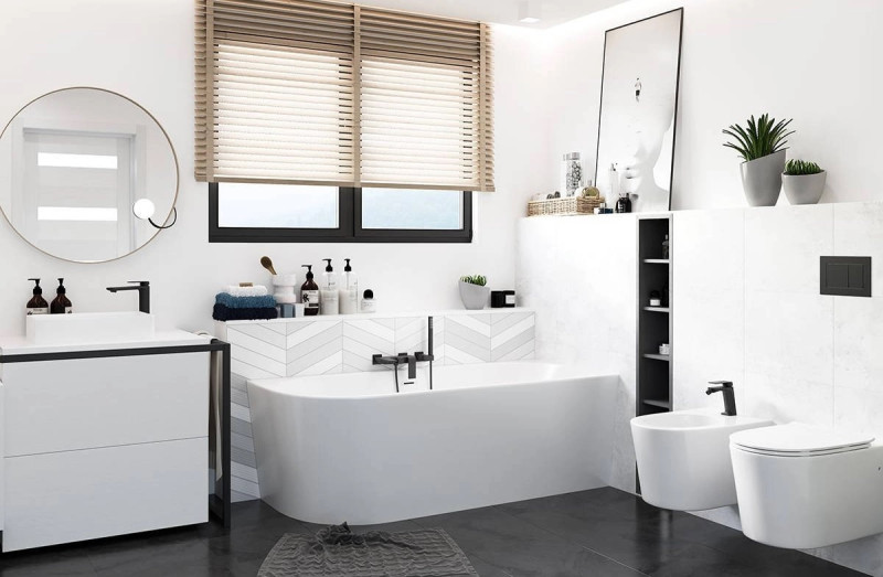 Corsan Intero E-230M wanna wolnostojąca przyścienna prawa 150x74,5 biała E230MPCH