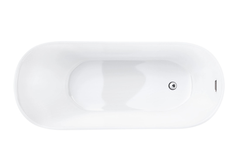 Corsan Estella wanna wolnostojąca 160x74 + syfon chrom akryl biały E302LCH