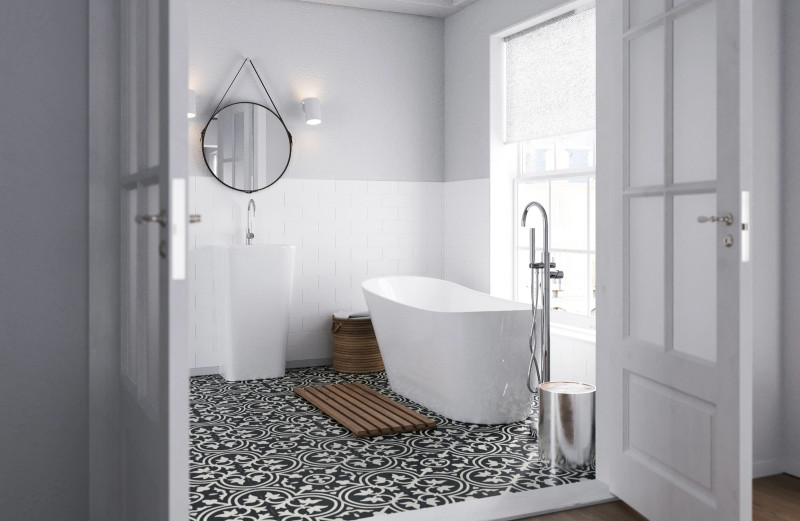 Corsan Estella wanna wolnostojąca 160x74 + syfon chrom akryl biały E302LCH