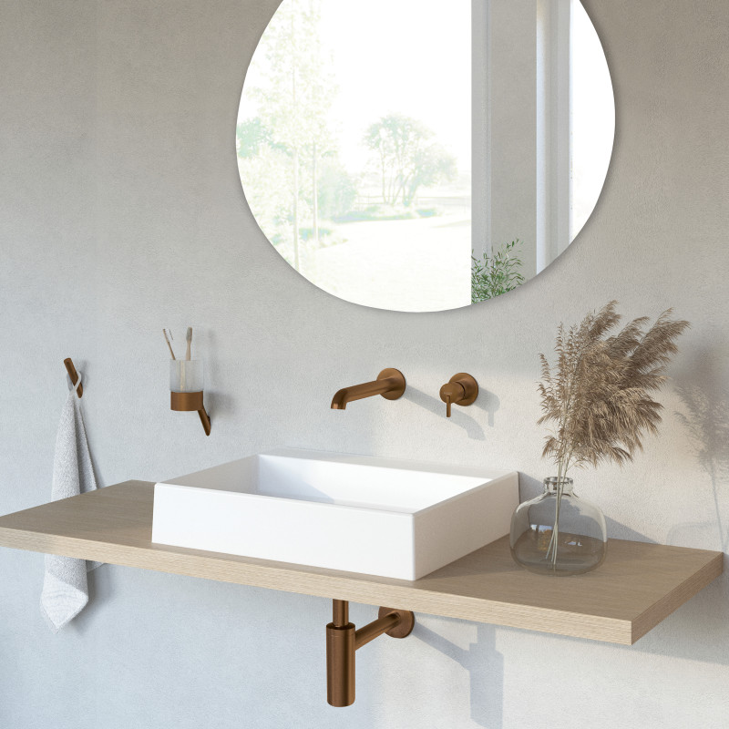 Deante Silia bateria umywalkowa podtynkowa brąz szczotkowany BQS_C54L