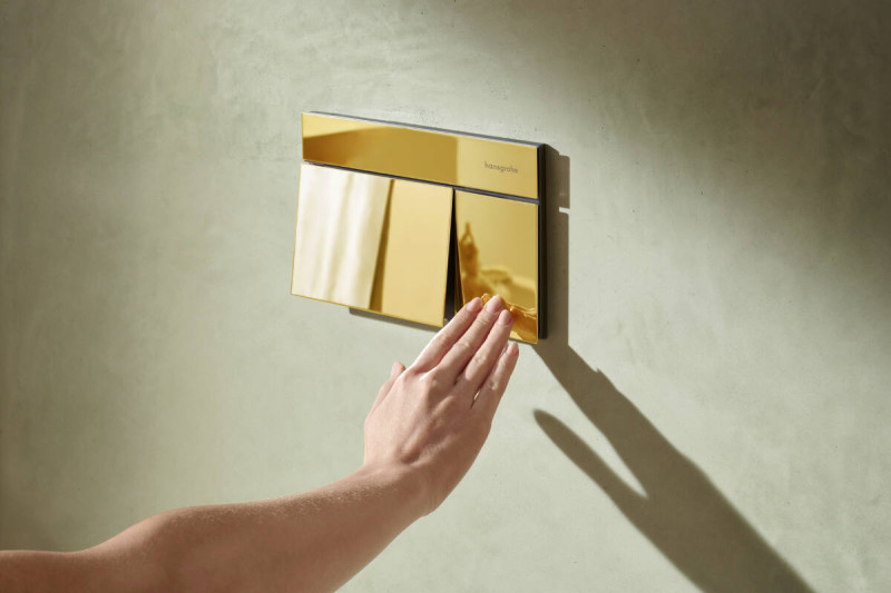 Hansgrohe iFrame Element E przycisk spłukujący WC złoty optyczny polerowany 66003990