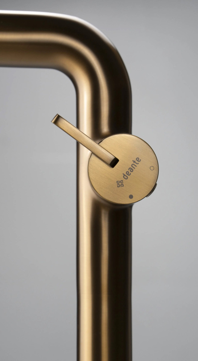 Deante Silia bateria umywalkowa wysoka brąz szczotkowany BQS_C24K