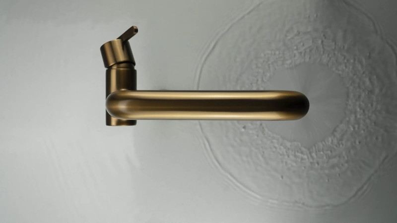 Deante Silia bateria umywalkowa wysoka brąz szczotkowany BQS_C24K