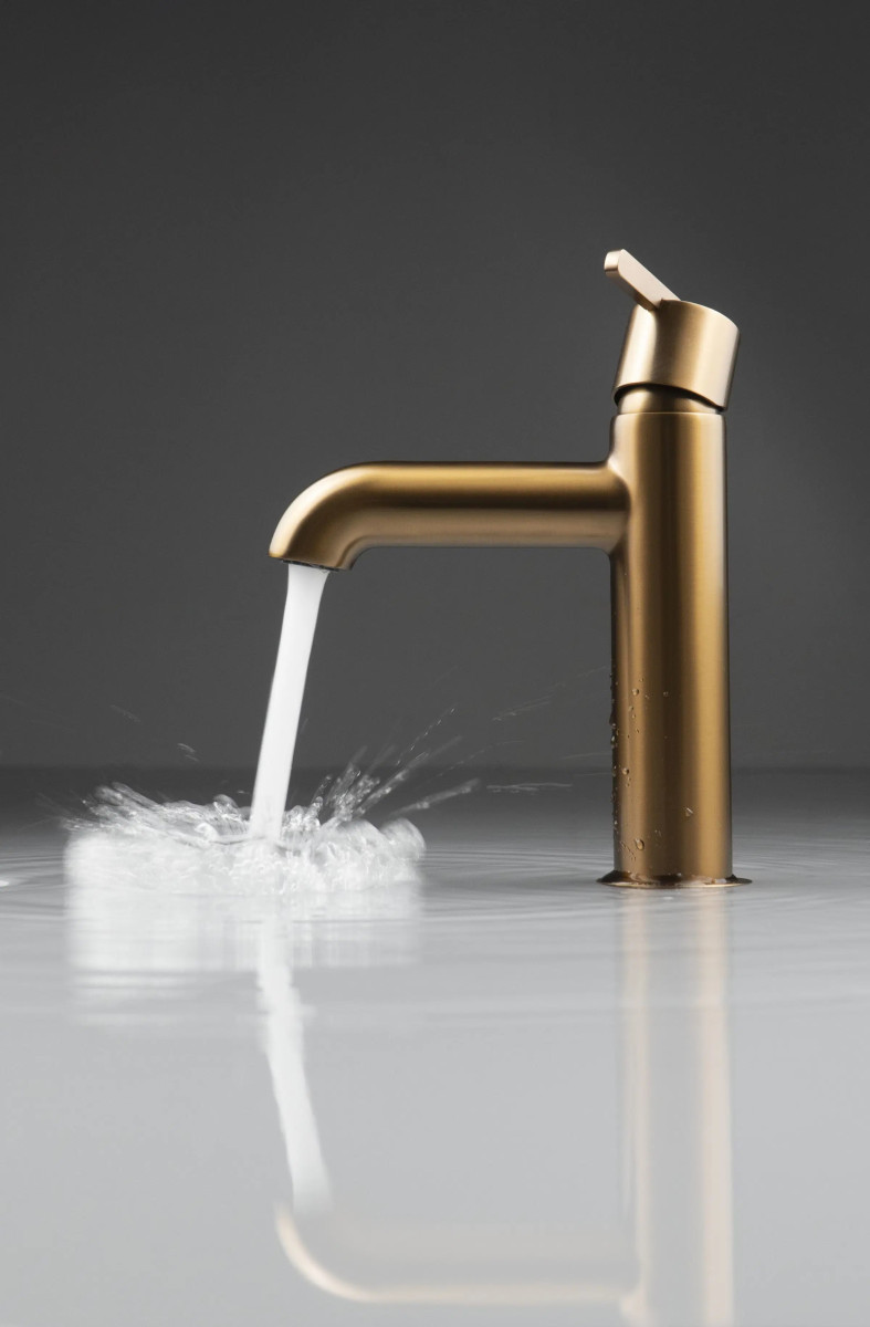 Deante Silia bateria umywalkowa brąz szczotkowany BQS_C20M