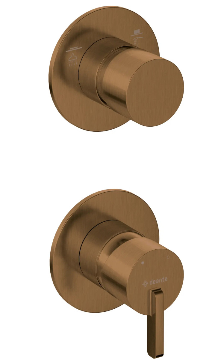 Deante Silia bateria wannowo-prysznicowa podtynkowa brąz szczotkowany BQS_C44P