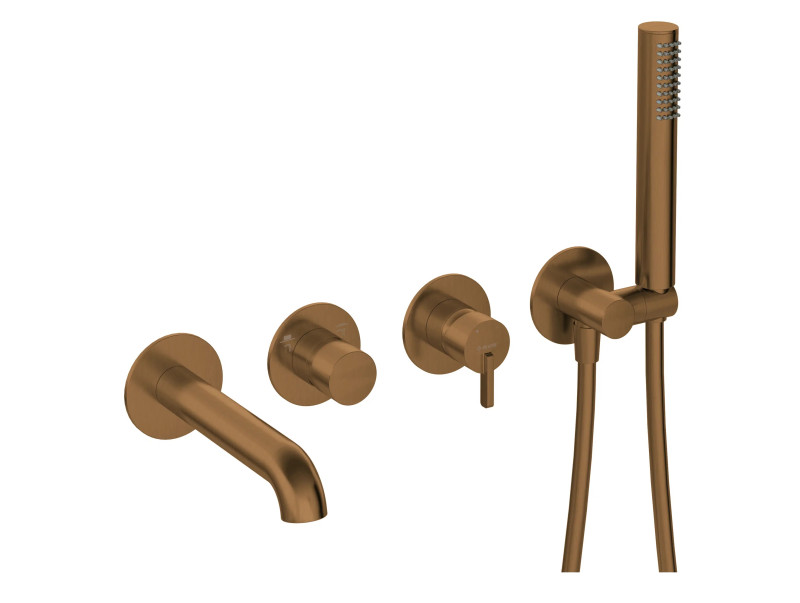 Deante Silia bateria wannowa 4-otworowa podtynkowa brąz szczotkowany BQS_C18P