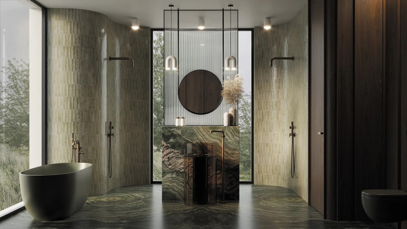 Deante Silia bateria wannowo-prysznicowa podtynkowa brąz szczotkowany BQS_C44P