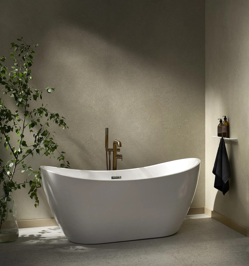 Deante Silia bateria wannowa wolnostojąca brąz szczotkowany BQS_C17M