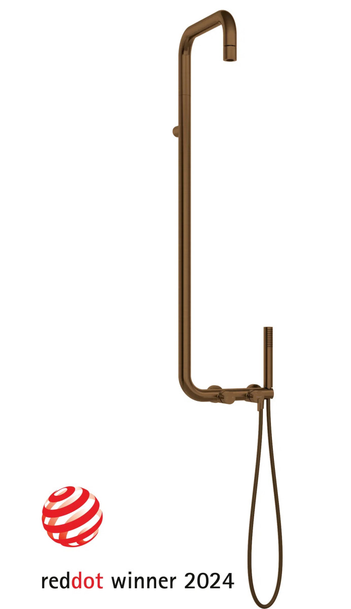 Deante Silia zestaw prysznicowy z deszczownicą brąz szczotkowany NQS_C4XM