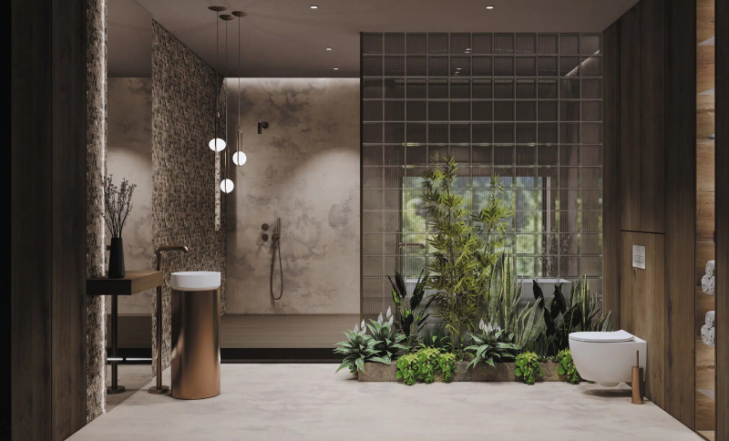 Deante Silia zestaw prysznicowy podtynkowy z deszczownicą brąz szczotkowany NQS_C9XK