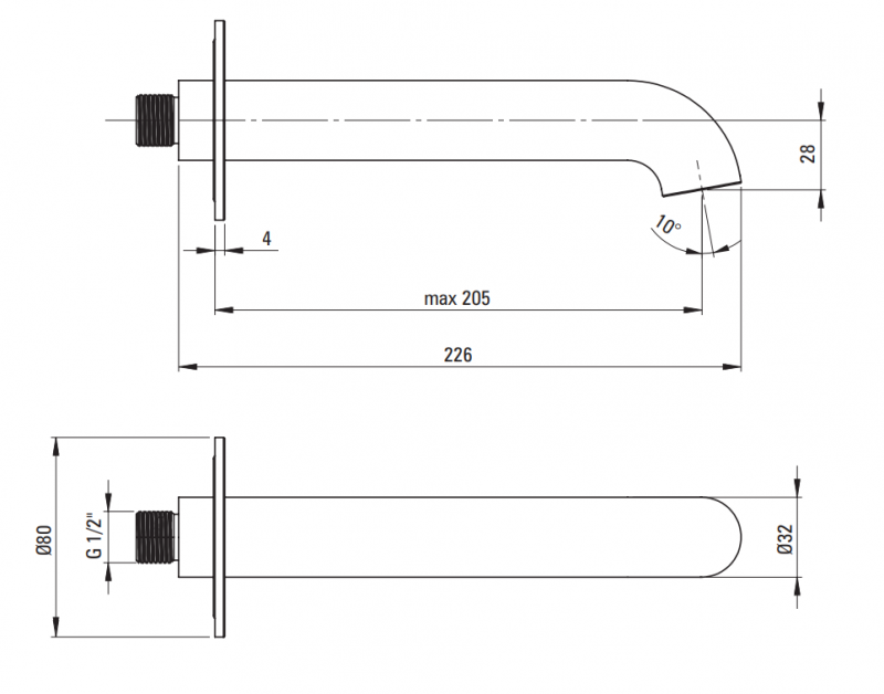 Deante Silia bateria wylewka wannowa brąz szczotkowany NQS_C81K