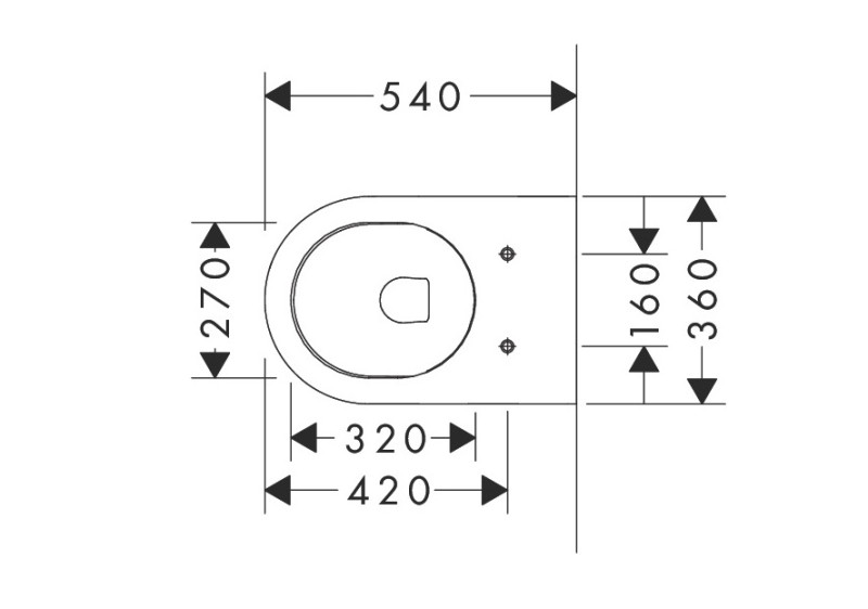 Hansgrohe GladeLake S muszla wisząca WC 540 bezkołnierzowa AquaChannel Flush biały 60106450