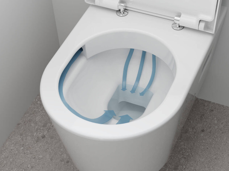 Hansgrohe GladeLake S muszla wisząca WC 540 bezkołnierzowa AquaChannel Flush + deska wolnoopadająca biały 60106450 + 60112450