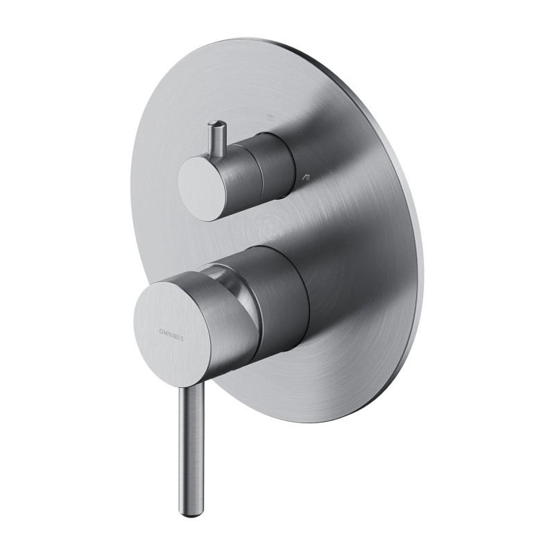 Omnires Y element natynkowy baterii prysznicowo-wannowej podtynkowej nikiel szczotkowany Y1247RONI