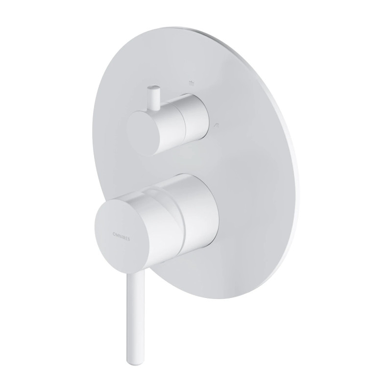 Omnires Y element natynkowy baterii prysznicowo-wannowej podtynkowej biały mat Y1247ROWM