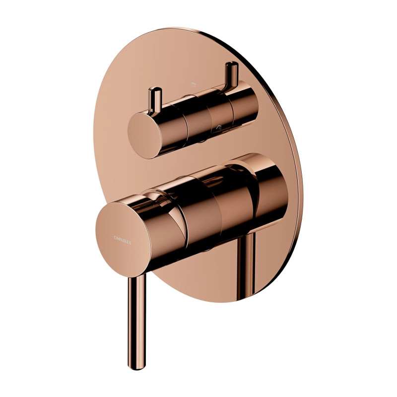 Omnires Y element natynkowy baterii prysznicowo-wannowej podtynkowej miedź połysk Y1247ROCP