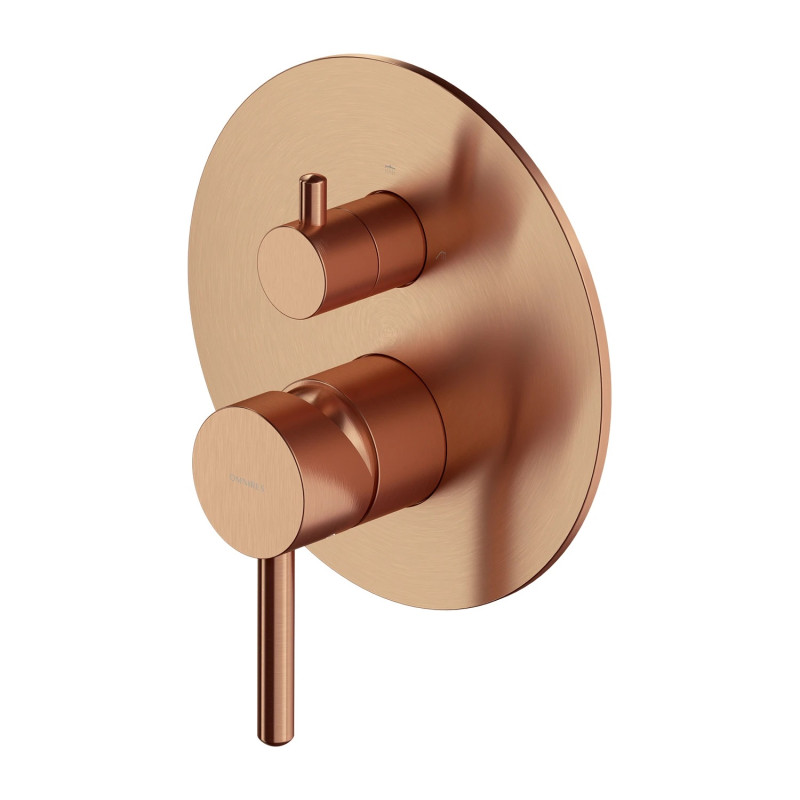 Omnires Y element natynkowy baterii prysznicowo-wannowej podtynkowej miedź szczotkowana Y1247ROCPB