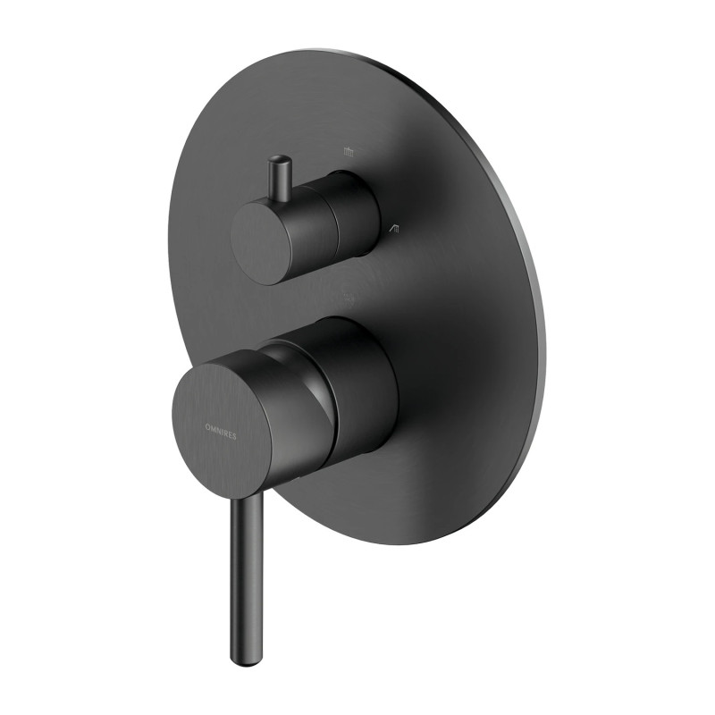 Omnires Y element natynkowy baterii prysznicowo-wannowej podtynkowej grafit szczotkowany Y1247ROGR