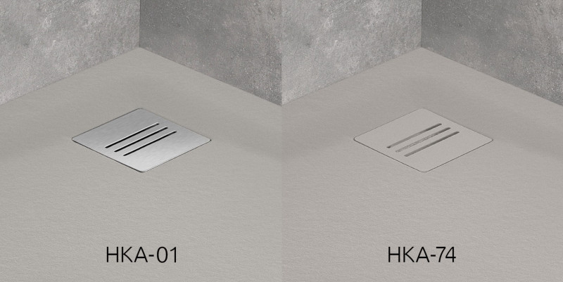 Radaway Kyntos PT Stone brodzik pentagonalny płaski 90x90 cm konglomerat efekt kamienia cemento HKPT9090-74