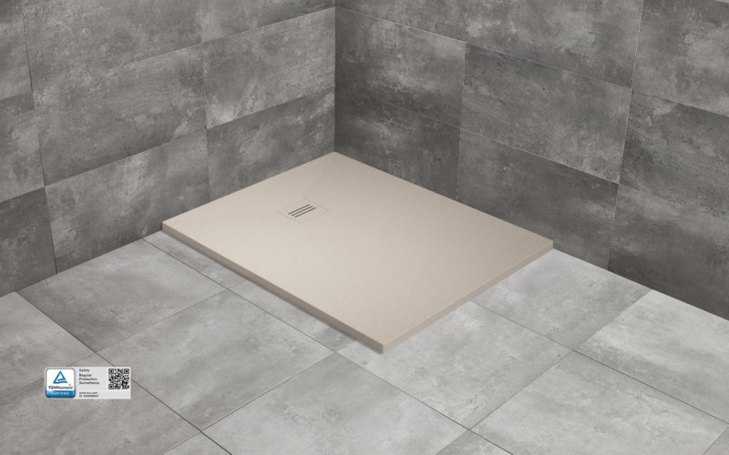 Radaway Kyntos F Stone brodzik prostokątny płaski 160x70 cm konglomerat efekt kamienia kaszmirowy HKF16070-84