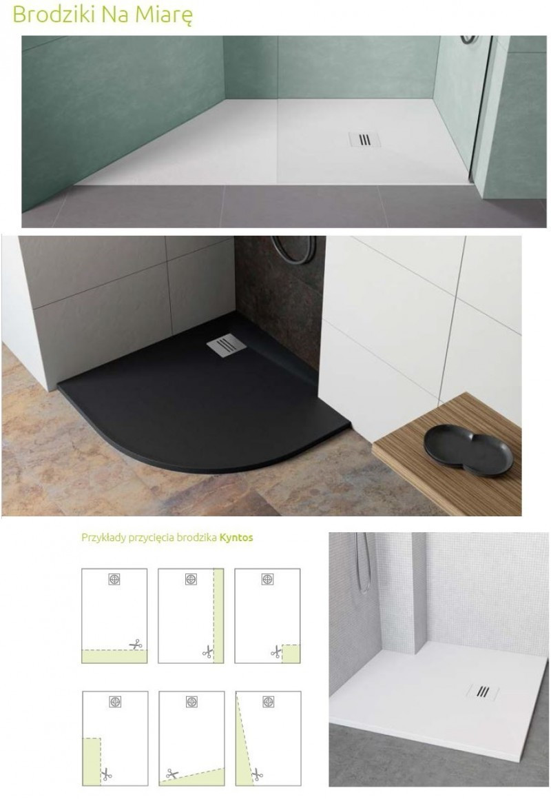 Radaway Kyntos F Stone brodzik prostokątny płaski 160x100 cm konglomerat efekt kamienia kaszmirowy HKF160100-84