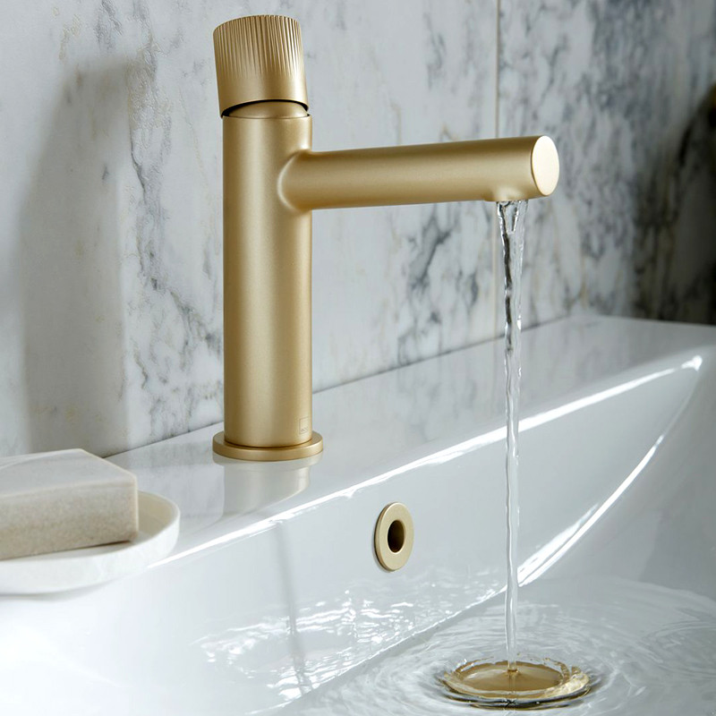 Vado Safari bateria umywalkowa z korkiem klik-klak mosiądz satynowy SAF-200/CC-SBR