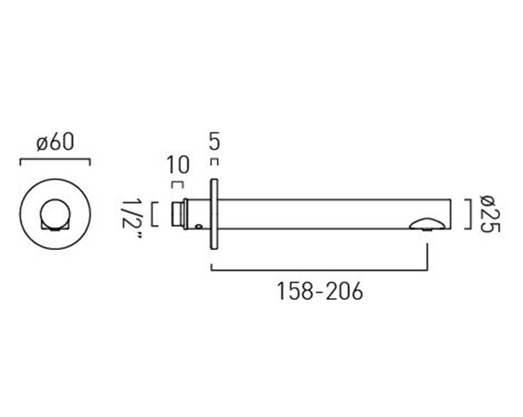 Vado Safari wylewka wannowa mosiądz satynowy SAF-140-SBR