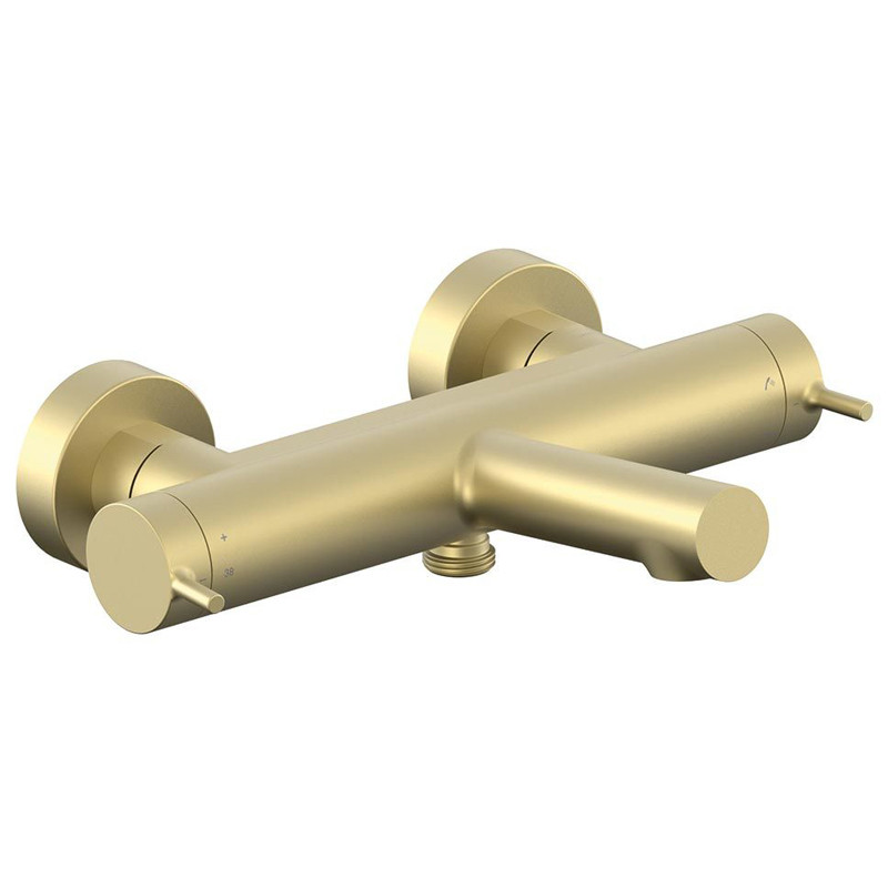 Vado Safari termostatyczna bateria wannowa ścienna mosiądz satynowy SAF-123T-SBR