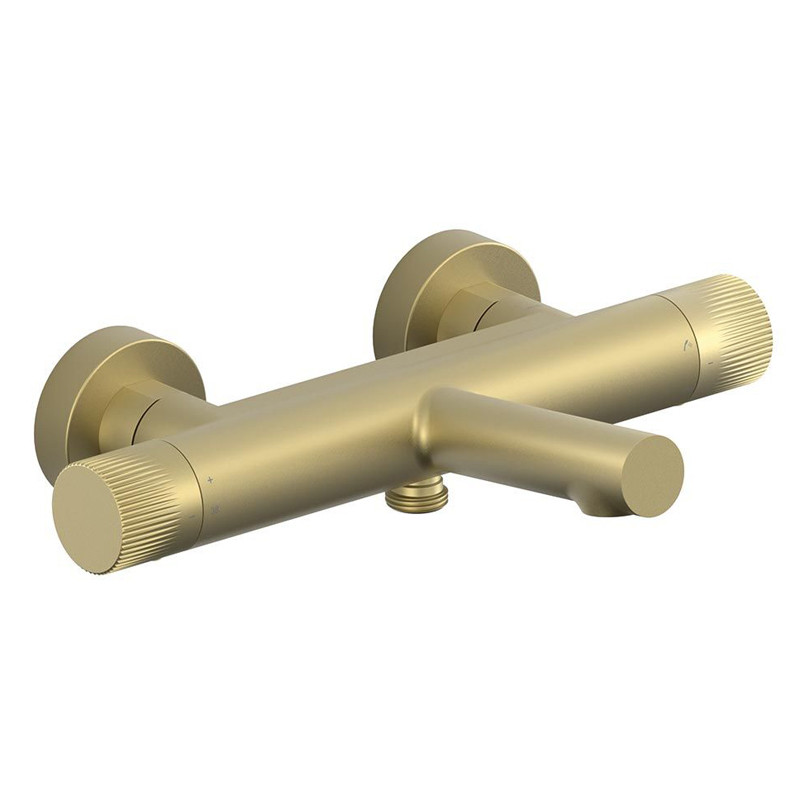 Vado Safari termostatyczna bateria wannowa ścienna mosiądz satynowy SAF-223T-SBR