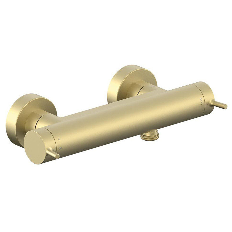 Vado Safari termostatyczna bateria prysznicowa ścienna mosiądz satynowy SAF-149T-SBR