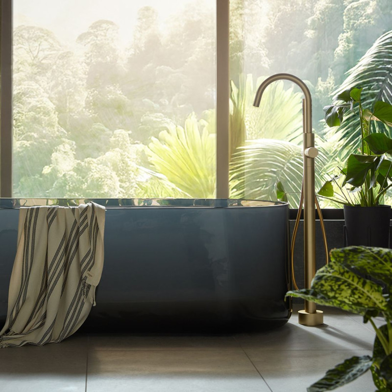 Vado Safari bateria wannowa wolnostojąca mosiądz satynowy SAF-233-SBR