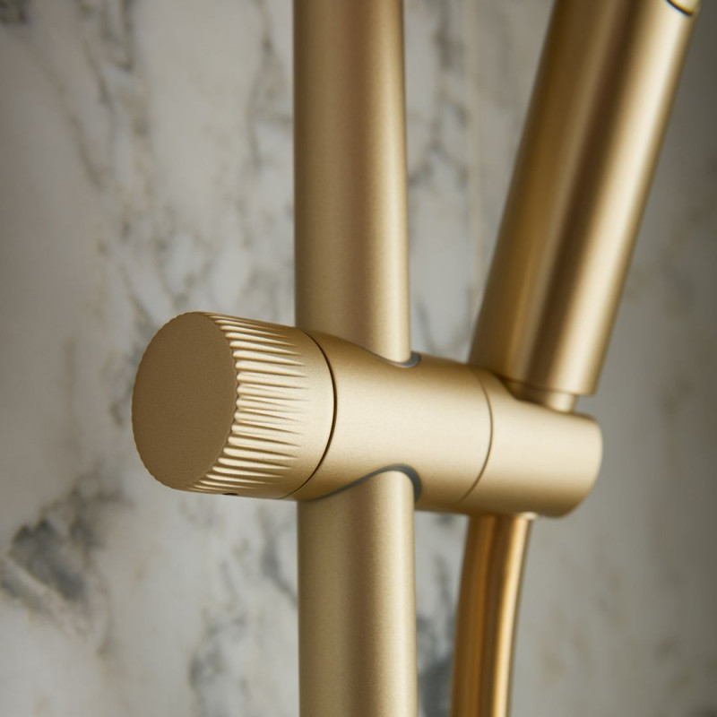 Vado Safari zestaw prysznicowy termostatyczny z deszczownicą mosiądz satynowy SAF-249T-RRK-SBR