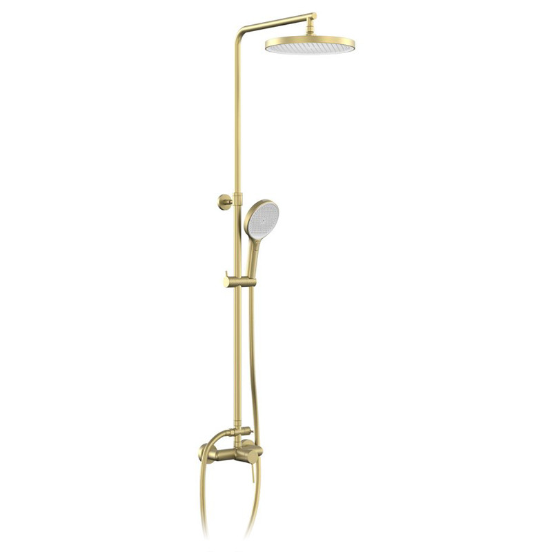 Vado Safari zestaw prysznicowy z deszczownicą mosiądz satynowy SAF-149-RRK-SBR