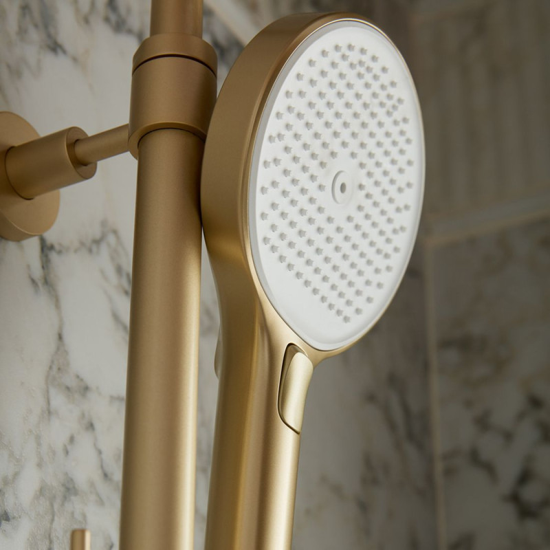 Vado Safari 4-funkcyjna słuchawka prysznicowa mosiądz satynowy SAF-HANDSET-MF-SBR