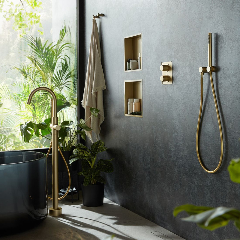 Vado Safari 1-funkcyjna słuchawka prysznicowa mosiądz satynowy SAF-HANDSET-SBR