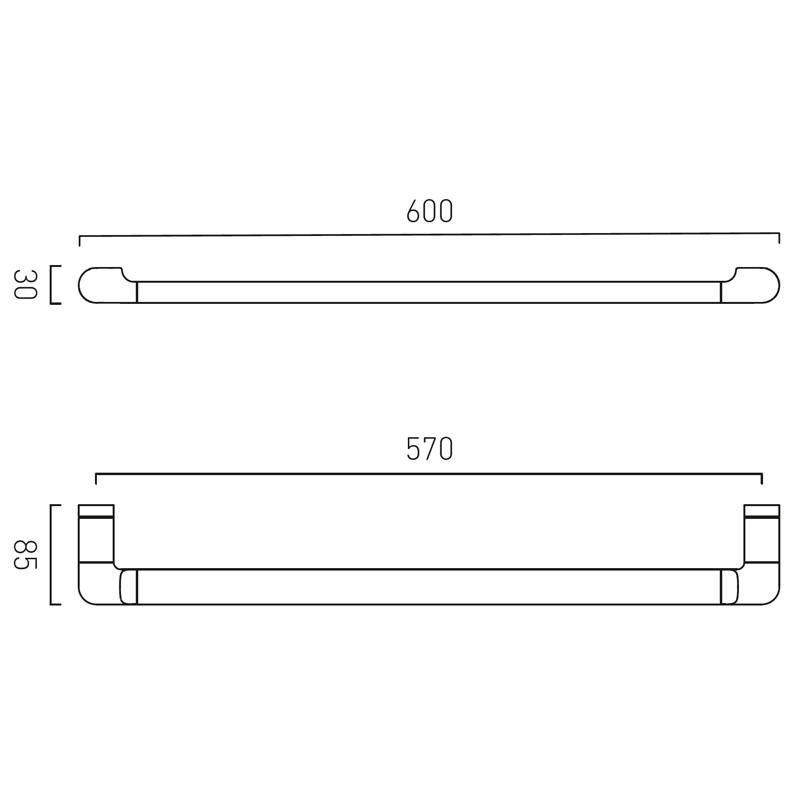 Vado Safari reling / wieszak na ręcznik 60 cm mosiądz satynowy ZOO-184-60-SBR
