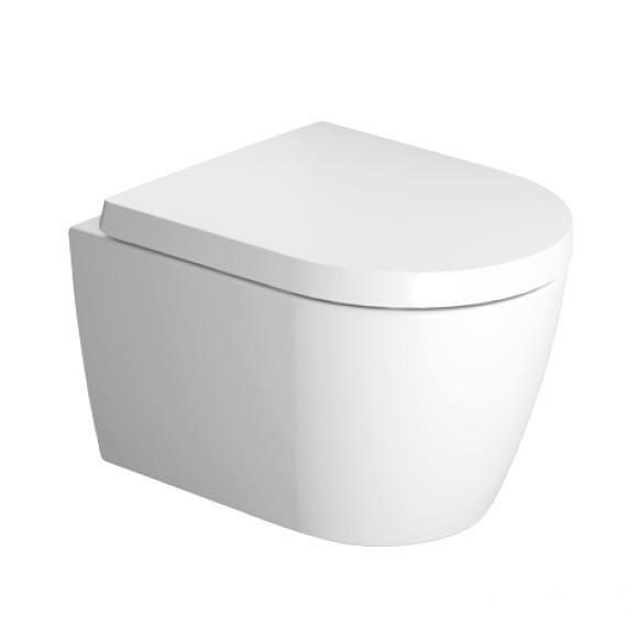 Duravit Me by Starck Rimless muszla wisząca DuraShield 48cm + deska wolnoopadająca 453009AAA1