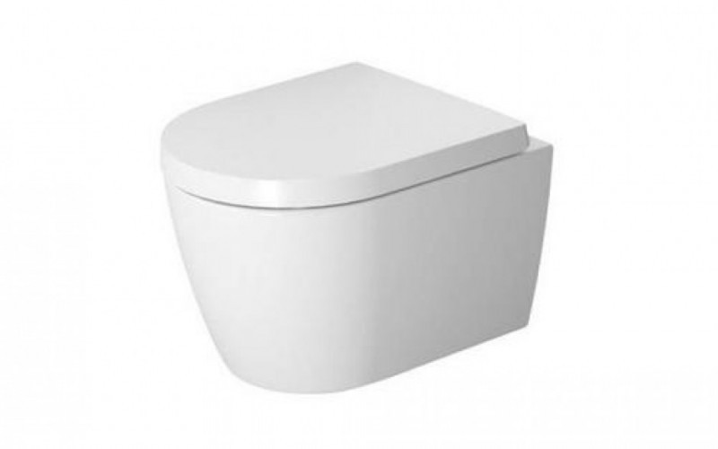 Duravit Me by Starck Rimless muszla wisząca DuraShield 48cm + deska wolnoopadająca 453009AAA1