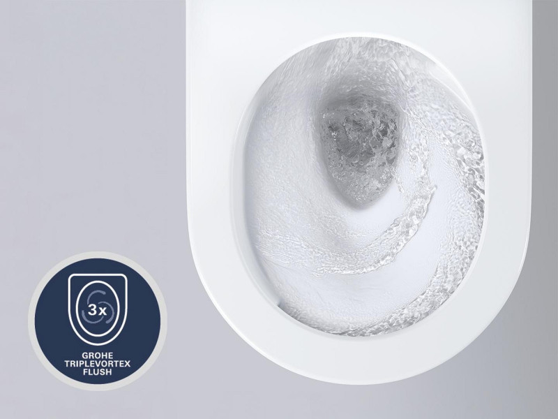 Grohe Euro Ceramic Triple Vortex muszla wisząca 54 cm + deska wolnoopadajaca HyperClean biel alpejska 102510SH00
