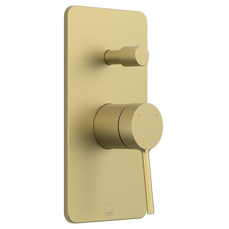 Vado Safari zestaw wannowy podtynkowy z napełnianiem przez przelew i zestawem punktowym mosiądz satynowy SAF-MBS-BF-SBR