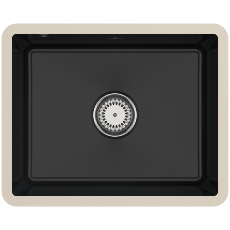 Villeroy&Boch Subway 60SU zlewozmywak ceramiczny 1 komora podwieszana Pure Black CeramicPlus 331001R7